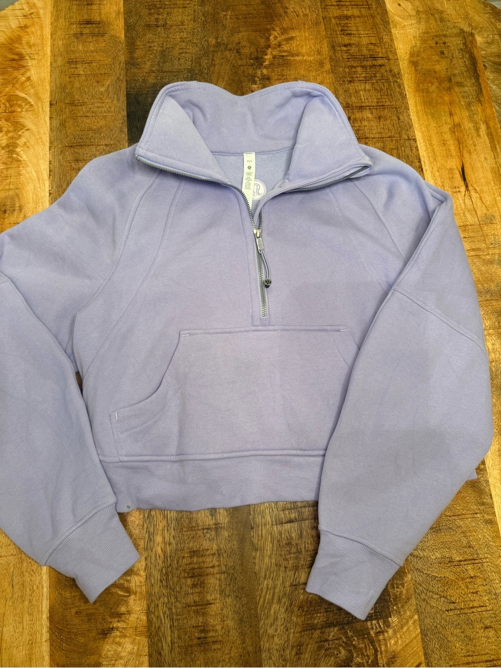 Lululemon scuba half zip worn once size xs/s lavender shade